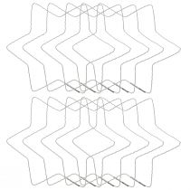 Article Anneau étoile en fil de fer étoiles pour couronne de Noël 20cm 10 pcs