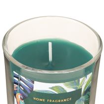 Article Bougie parfumée dans un pot en verre Bougie Concombre-Eucalyptus Vert Ø7cm