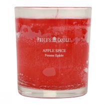 Article Bougie parfumée dans un verre bougie parfumée Noël Pomme Épice H8cm