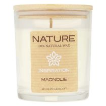 Article Bougie parfumée dans un verre en cire naturelle Wenzel Candles Magnolia 85×70mm
