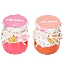 Article Bougies parfumées dans un verre avec papillon H7cm 2pcs