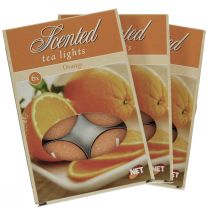 Article Bougies parfumées orange, senteur bougies chauffe-plat, bougie parfum d'ambiance Ø3,5cm H1,5cm 18 pièces