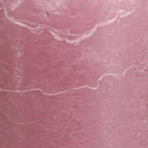 Article Bougies piliers unies rose vieux rose 70x100mm 4 pcs