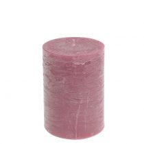 Article Bougies colorées unies vieux rose 85x120mm 2pcs