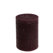 Article Bougies colorées unies bordeaux 85x120mm 2pcs