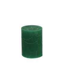 Article Bougies de couleur unie vert foncé 60x80mm 4pcs