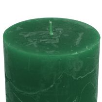 Article Bougies de couleur unie vert foncé 60x80mm 4pcs