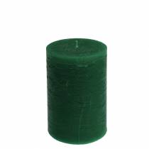 Article Bougies colorées unies vert foncé 70x120mm 4pcs