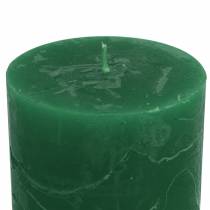 Article Bougies unies vert foncé 70x80mm 4 pcs
