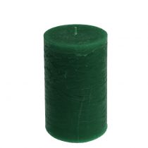 Article Bougies colorées unies vert foncé 85x150mm 2pcs