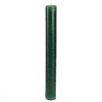 Article Bougies de couleur unie bougies en bâton vert foncé 34x300mm 4 pcs
