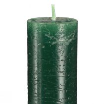Article Bougies de couleur unie bougies en bâton vert foncé 34x300mm 4 pcs