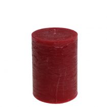 Article Bougies colorées unies rouge foncé 85x120mm 2pcs