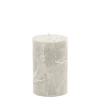 Article Bougies unies gris 60x100mm 4 pcs