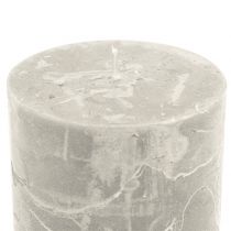 Article Bougies de couleur unie gris 60x80mm 4pcs