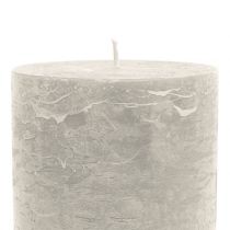 Article Bougies de couleur unie gris 85x150mm 2pcs