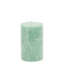 Article Bougies unies vert clair 60x100mm 4 pcs