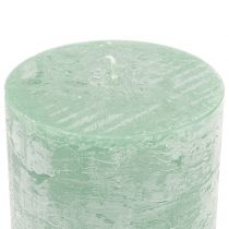 Article Bougies unies vert clair 60x100mm 4 pcs
