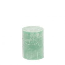 Bougies colorées unies vert clair 60x80mm 4pcs