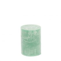 Article Bougies de couleur unie vert clair 60x80mm 4 pcs