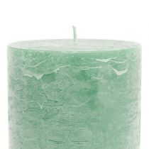 Article Bougies colorées unies vert clair 85x150mm 2pcs