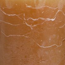 Article Bougies de couleur unie bougies pilier caramel 70×100mm 4 pcs