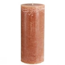 Article Bougies de couleur unie bougies pilier caramel 85×200mm 2 pcs