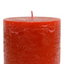 Article Bougies colorées unies orange 85x120mm 2pcs