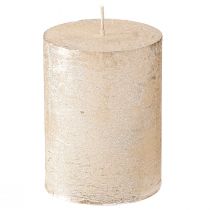 Article Bougies colorées unies platine 60x80mm 4pcs