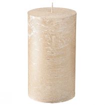 Article Bougies colorées unies platine 85x150mm 2pcs