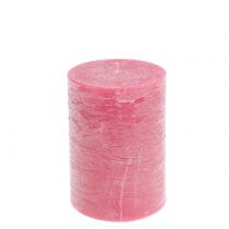 Article Bougies colorées unies rose 85x120mm 2pcs