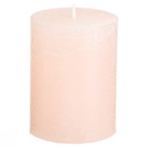 Article Bougies unies roses bougies piliers rose clair 60×80mm 4 pcs