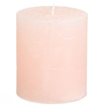 Article Bougies unies roses bougies piliers rose clair 70×80mm 4 pcs