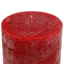 Article Bougies de couleur unie rouge 50x100mm 4 pcs
