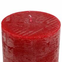 Article Bougies de couleur unie rouge 70x100mm 4 pcs