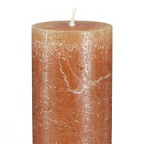Article Bougies de couleur unie bougies en bâton caramel 50x300mm 4 pcs