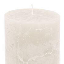 Article Bougies de couleur unie blanc 50x100mm 4 pcs