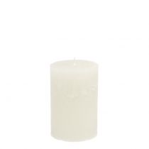 Article Bougies de couleur unie blanc 60x80mm 4 pcs
