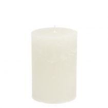 Article Bougies de couleur unie blanc 85x120mm 2 pcs
