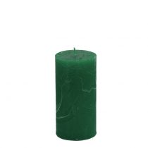 Article Bougies unies vert foncé 50x100mm 4 pcs