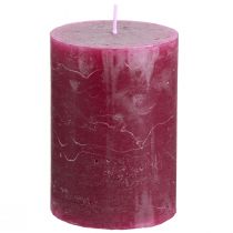 Article Bougies de couleur unie en piliers Berry 70x100mm 4 pcs