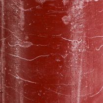 Article Bougies piliers de couleur unie rouge foncé 85x200mm 2 pcs