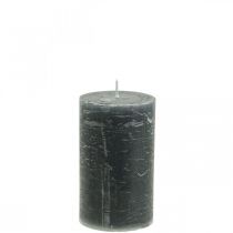 Article Bougies de couleur unie bougies pilier anthracite 60×80mm 4pcs