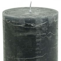 Article Bougies de couleur unie bougies pilier anthracite 85×120mm 2pcs