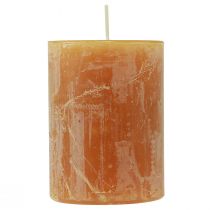 Article Bougies uni jaune Rustic Safe Candle 80×110mm 4pcs