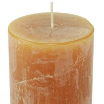 Article Bougies uni jaune Rustic Safe Candle 80×110mm 4pcs