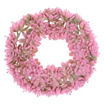 Echeverienkranz Rose Ø18cm 4pièces