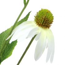 Article Fleur d&#39;échinacée artificielle blanche 90cm