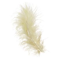 Article Véritables plumes pour travaux manuels en jaune clair 5cm - 10cm 20g
