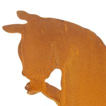 Article Ornement décoratif en métal rouillé en forme de chat, à suspendre, 24,5 cm